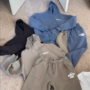 Lot of white fox sweatsuits size m/l
